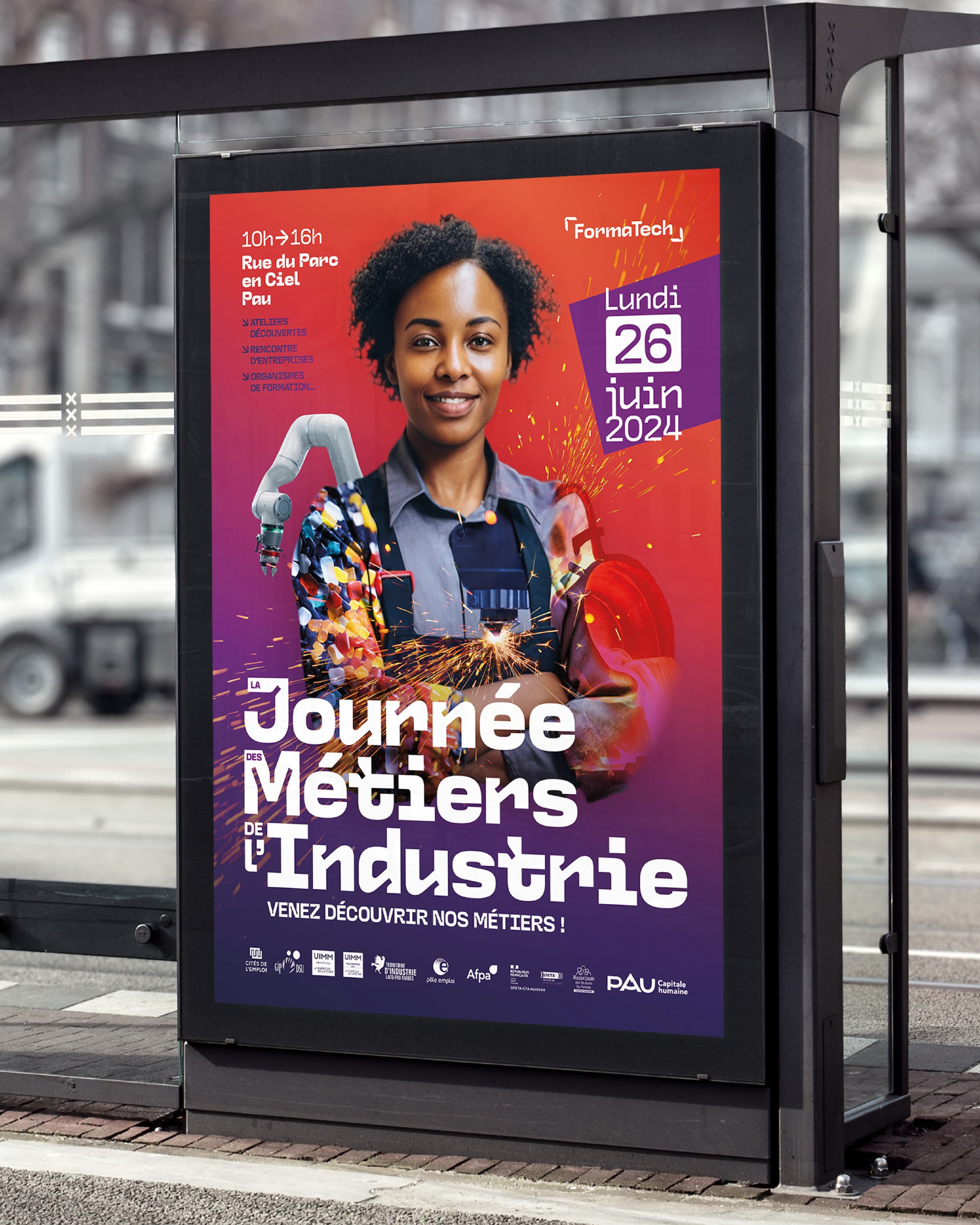 Journée des métiers et de l'industrie affiche